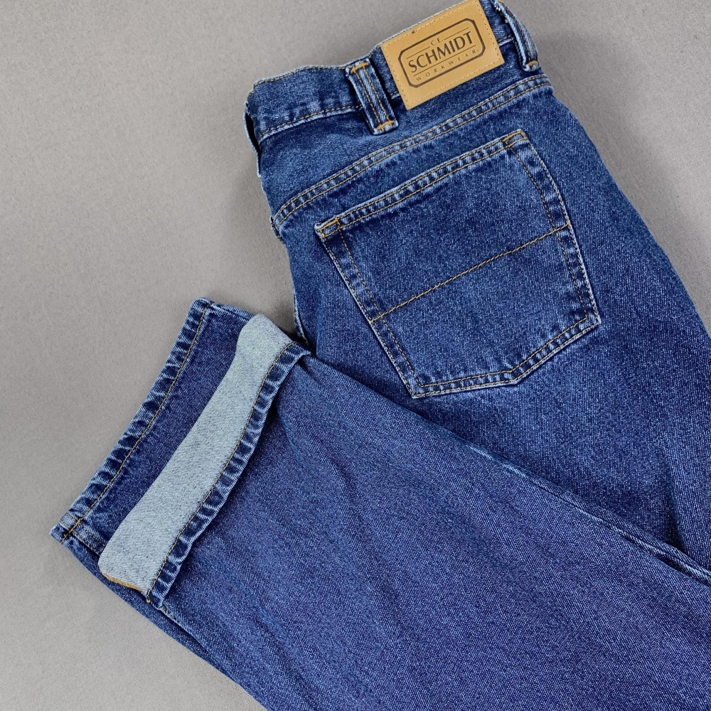 C.E. Schmidt Workwear Jeans Mens‎ 36x30 Blue Denim Straight Leg Zip Fly 5-Pocket